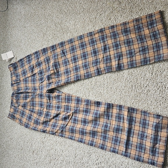 NWT Mother Denim Pleated Maven Prep Sneak Trousers In Delta Dawn Plaid size 30 - Picture 7 of 9